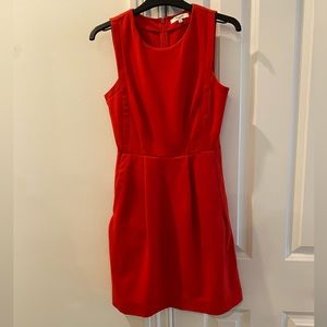 Madewell Red Sheath Dress with Pockets, Size 0